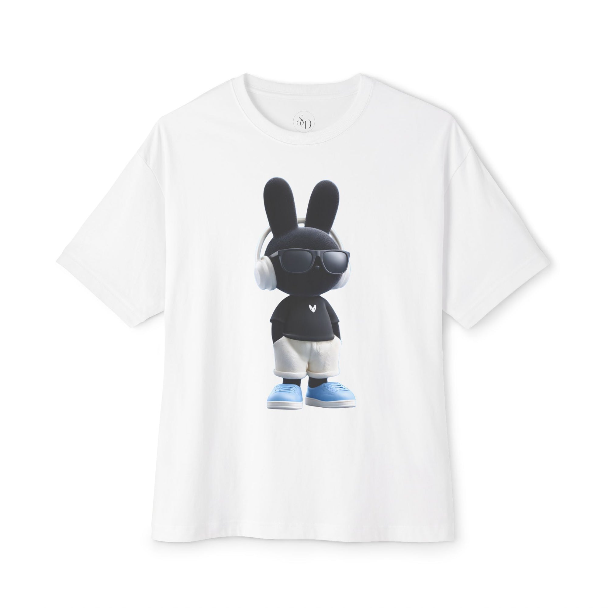 Oversized | Cool Bunny DJ tee | Graphic T-Shirt featuring Bunny with Headphones