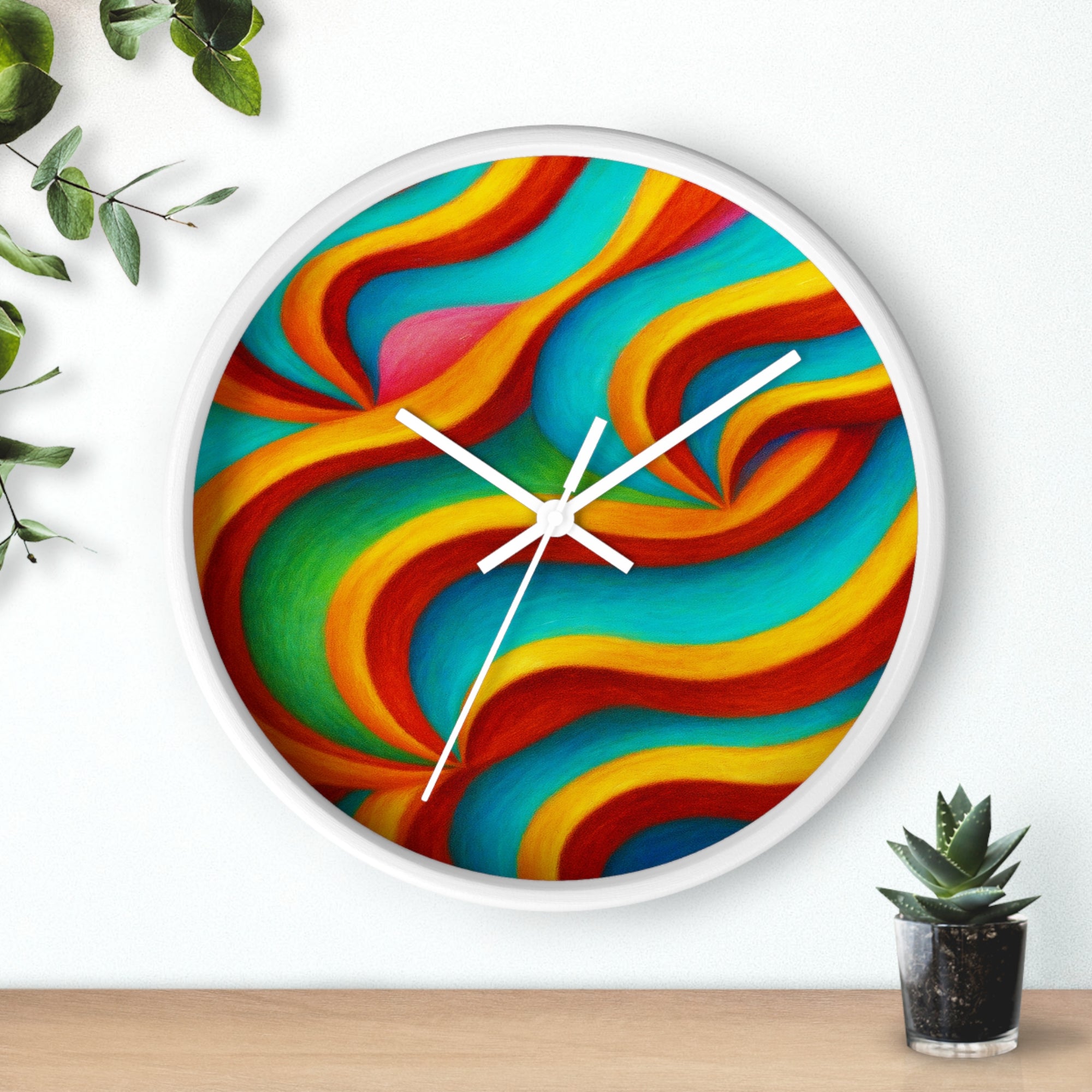 Colorful Wall Clock | Modern Rainbow Clock | Silent Home Decor