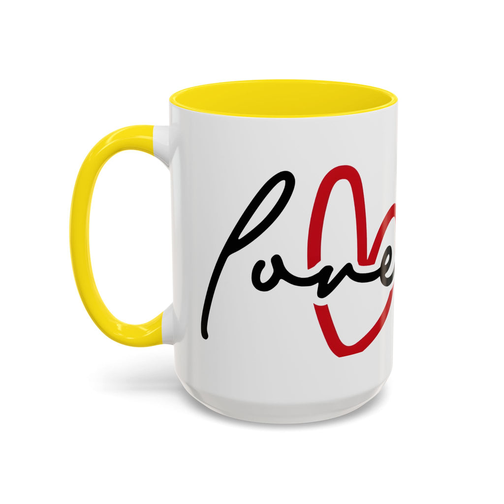 Romantic Love Mug | Heart Script Coffee Cup