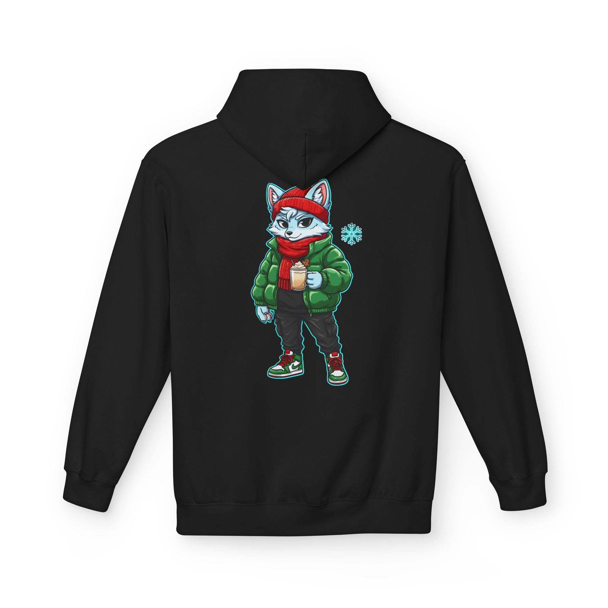 Cool Fox Character Hoodie | Cool Cyber Wolf Christmas Hoodie | Unique Gamer Gift