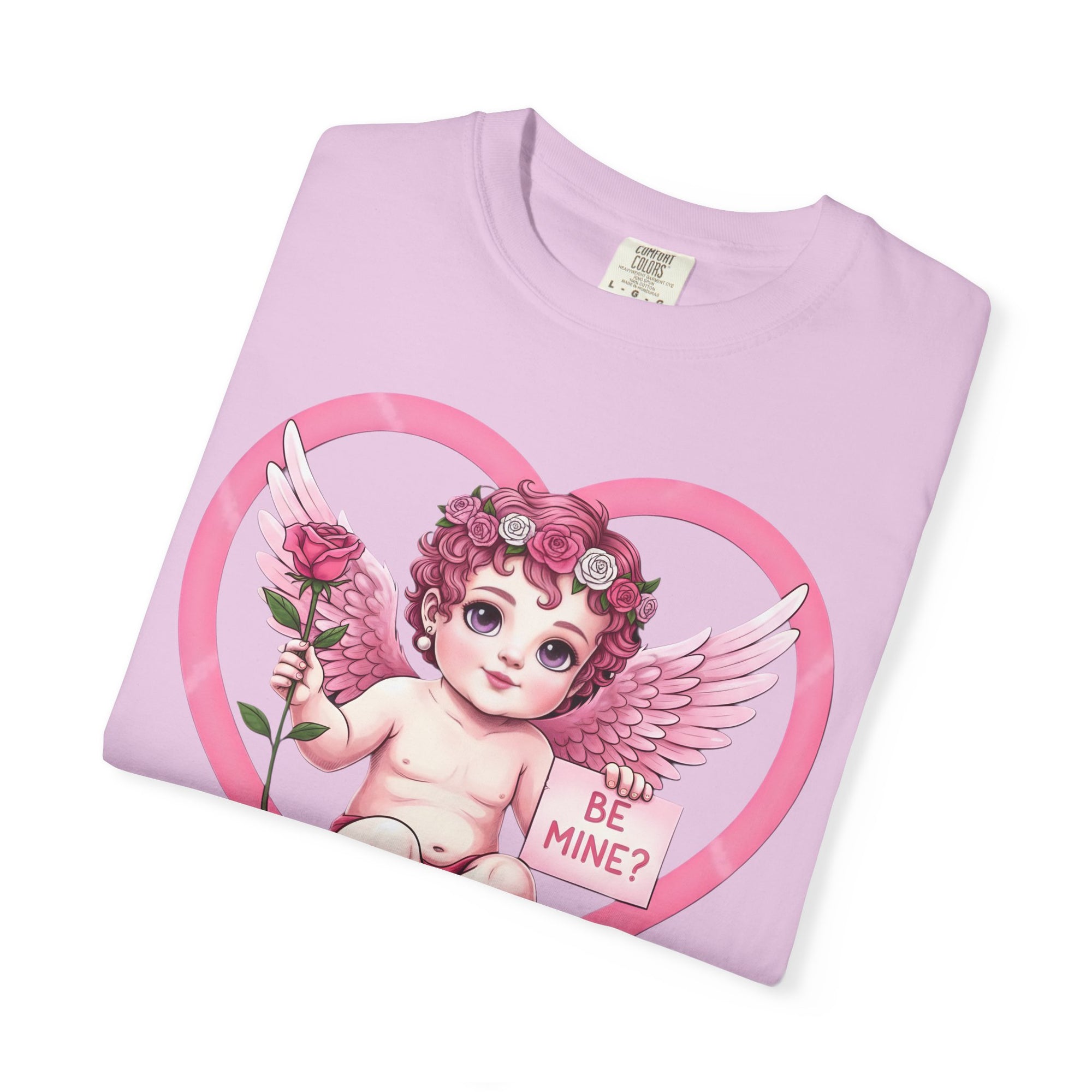 Cherub Graphic T-Shirt | Pink Cupid Heart Art Unisex Cotton Tee