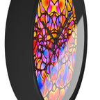 Kaleidoscope Wall Clock | Colorful Stained Glass Clock | Artistic Home Decor