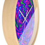 Colorful Wall Clock | Neon Swirl Clock | Modern Silent Home Decor