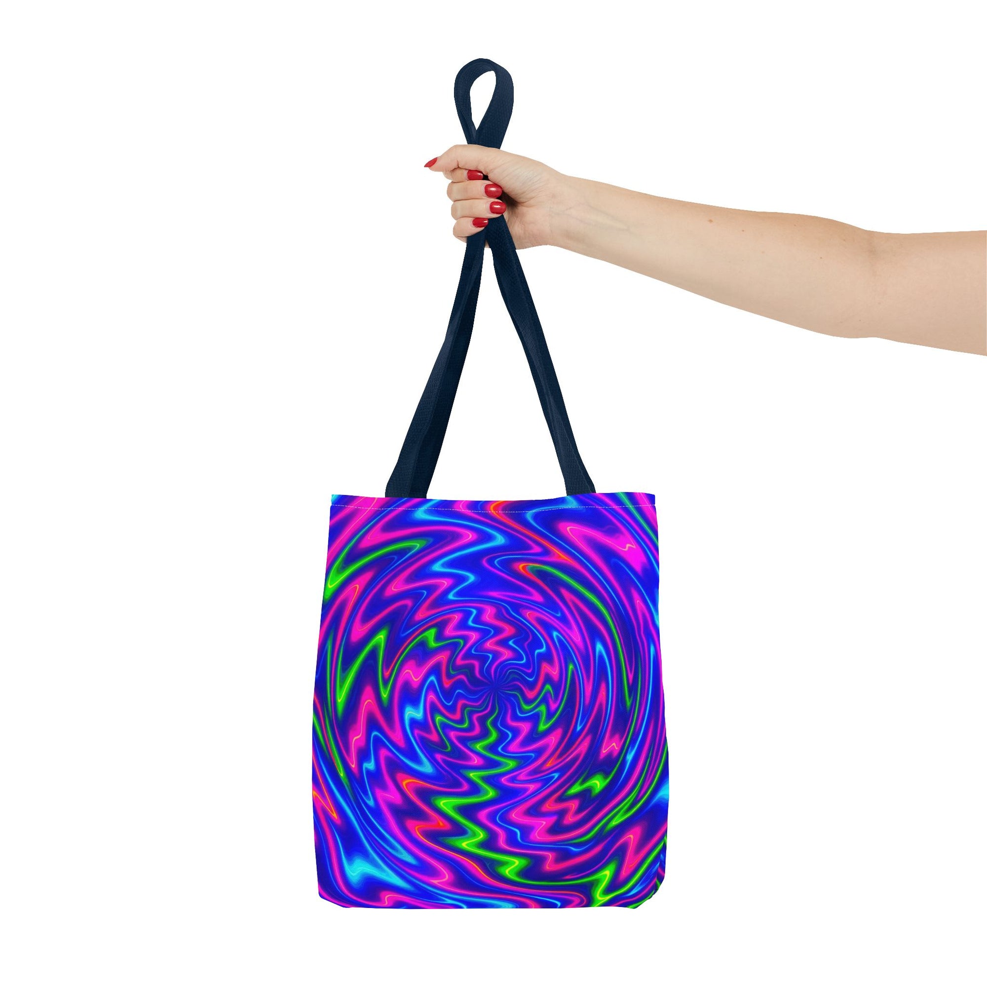 Neon Psychedelic Tote | Colorful Swirl Art Bag