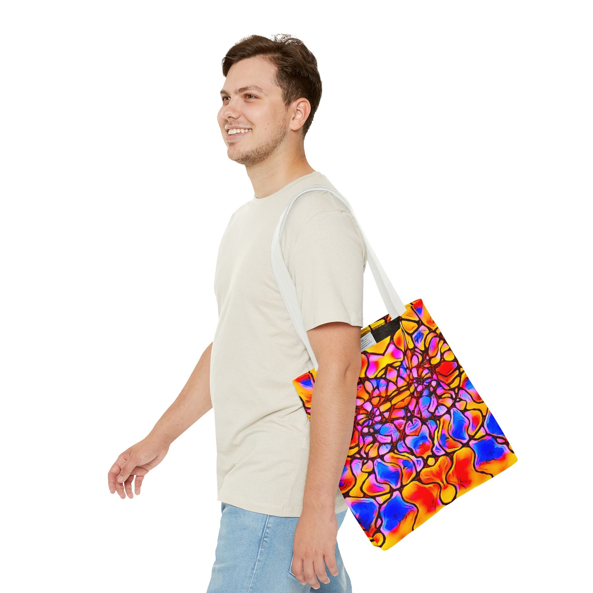 Colorful Abstract Tote Bag | Vibrant Art Shopper