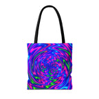 Neon Psychedelic Tote | Colorful Swirl Art Bag