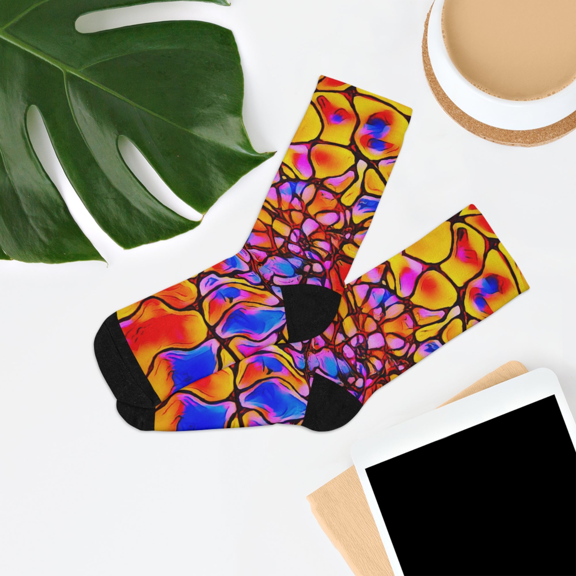 Colorful Patterned Socks | Recycled Eco-Friendly Crew Socks