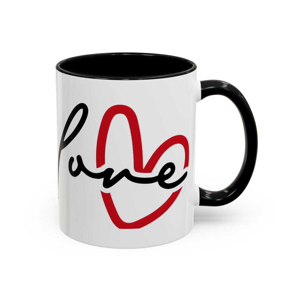 Romantic Love Mug | Heart Script Coffee Cup