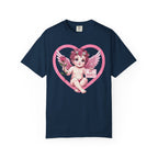 Cherub Graphic T-Shirt | Pink Cupid Heart Art Unisex Cotton Tee