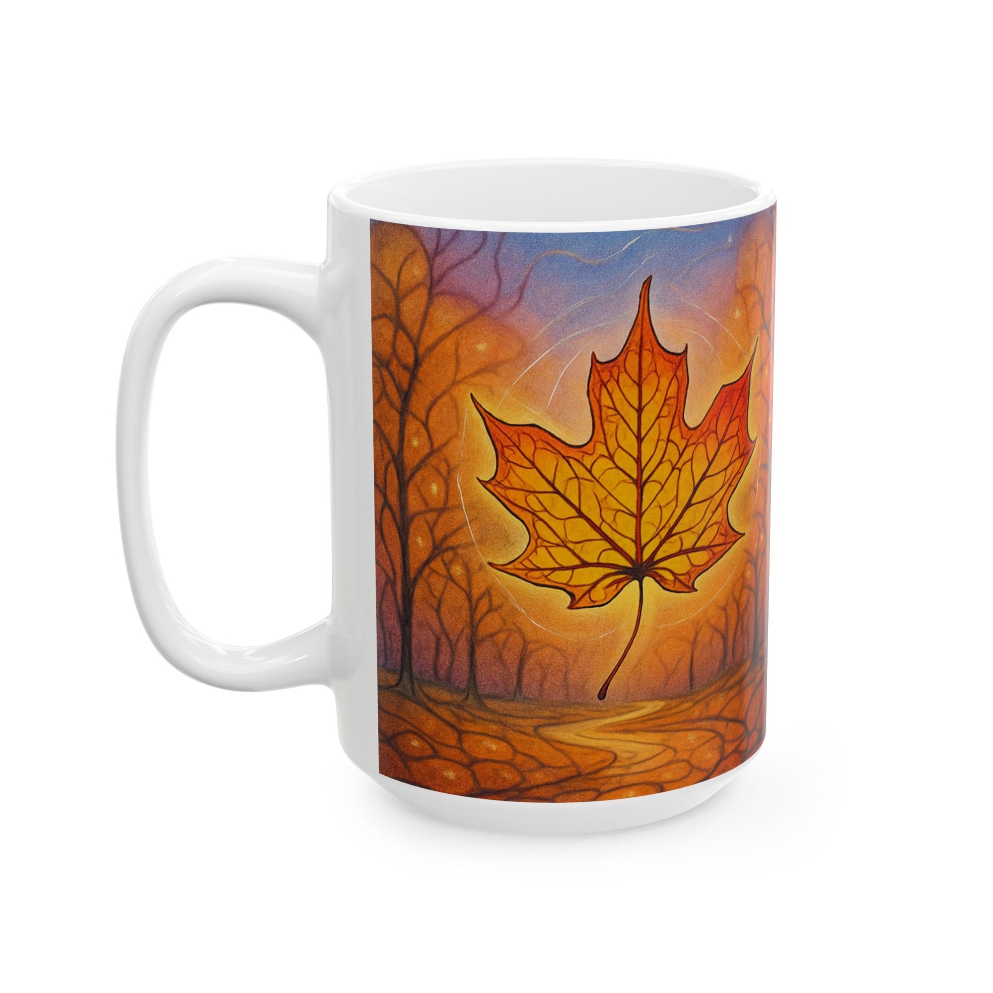 Sip in seasonal style with this colorful autumn leaves ceramic mug, perfect for cozy mornings, fall décor, and thoughtful autumn gifts
