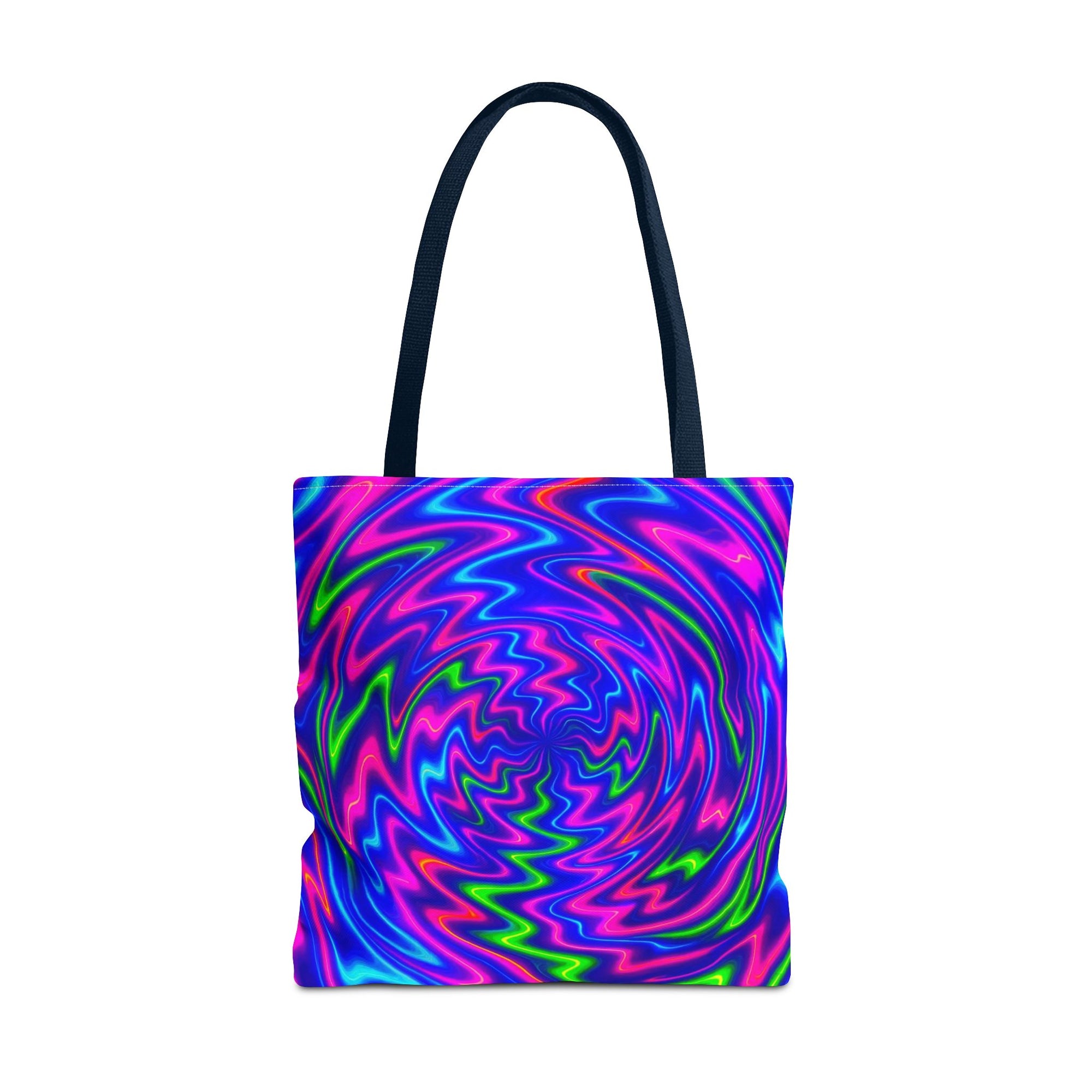 Neon Psychedelic Tote | Colorful Swirl Art Bag