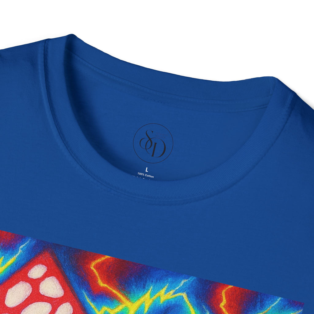Geometric Neuro-Art T-Shirt | Bold Colorful Unisex Cotton Tee