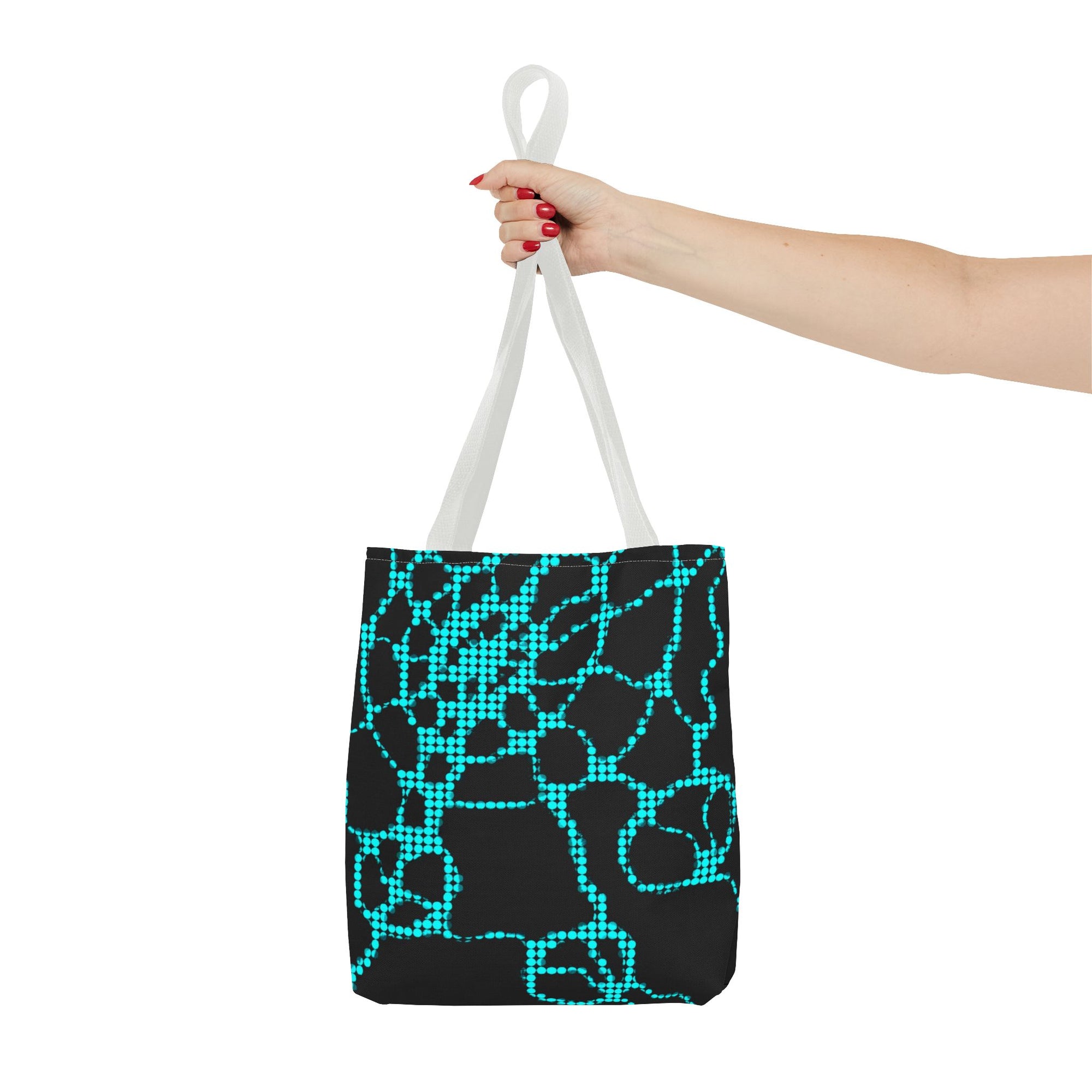 Modern Abstract Tote Bag | Blue Pattern Everyday Shopper