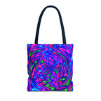 Neon Psychedelic Tote | Colorful Swirl Art Bag