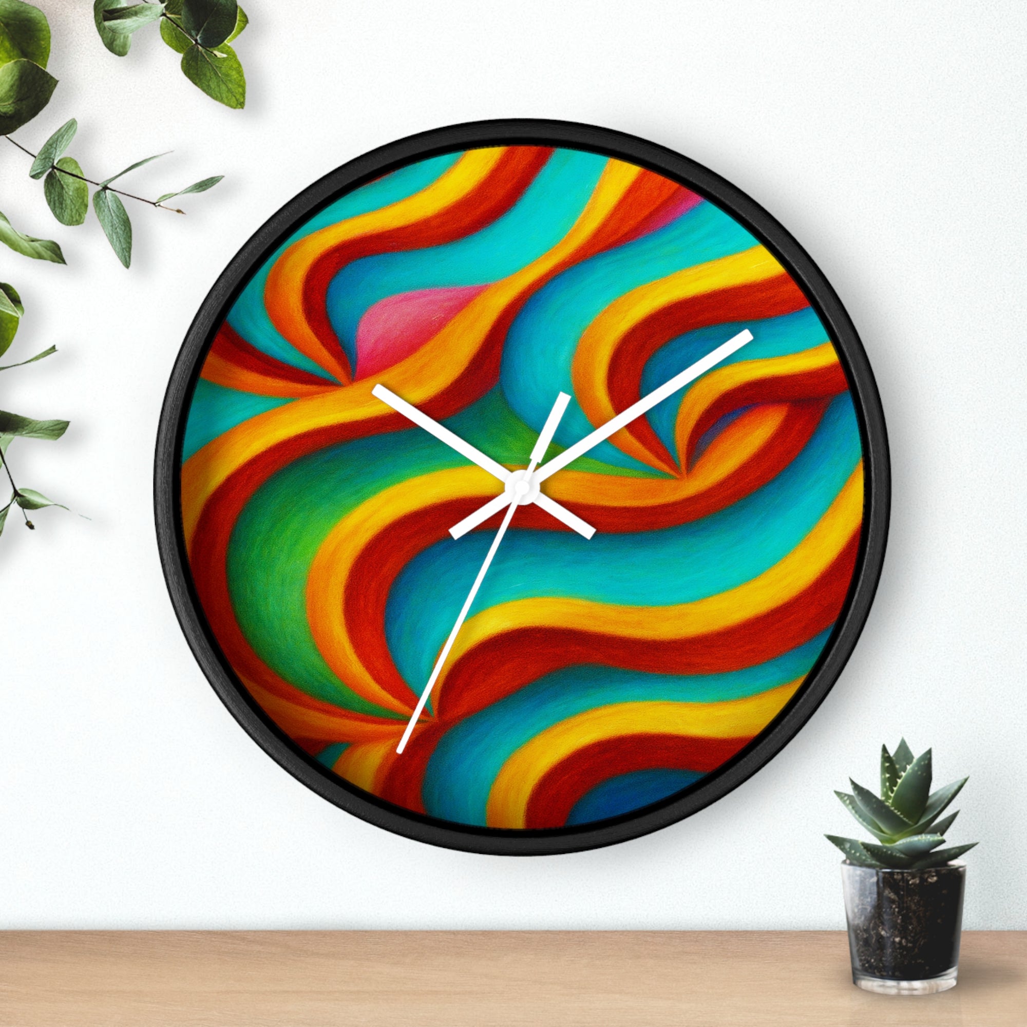Colorful Wall Clock | Modern Rainbow Clock | Silent Home Decor