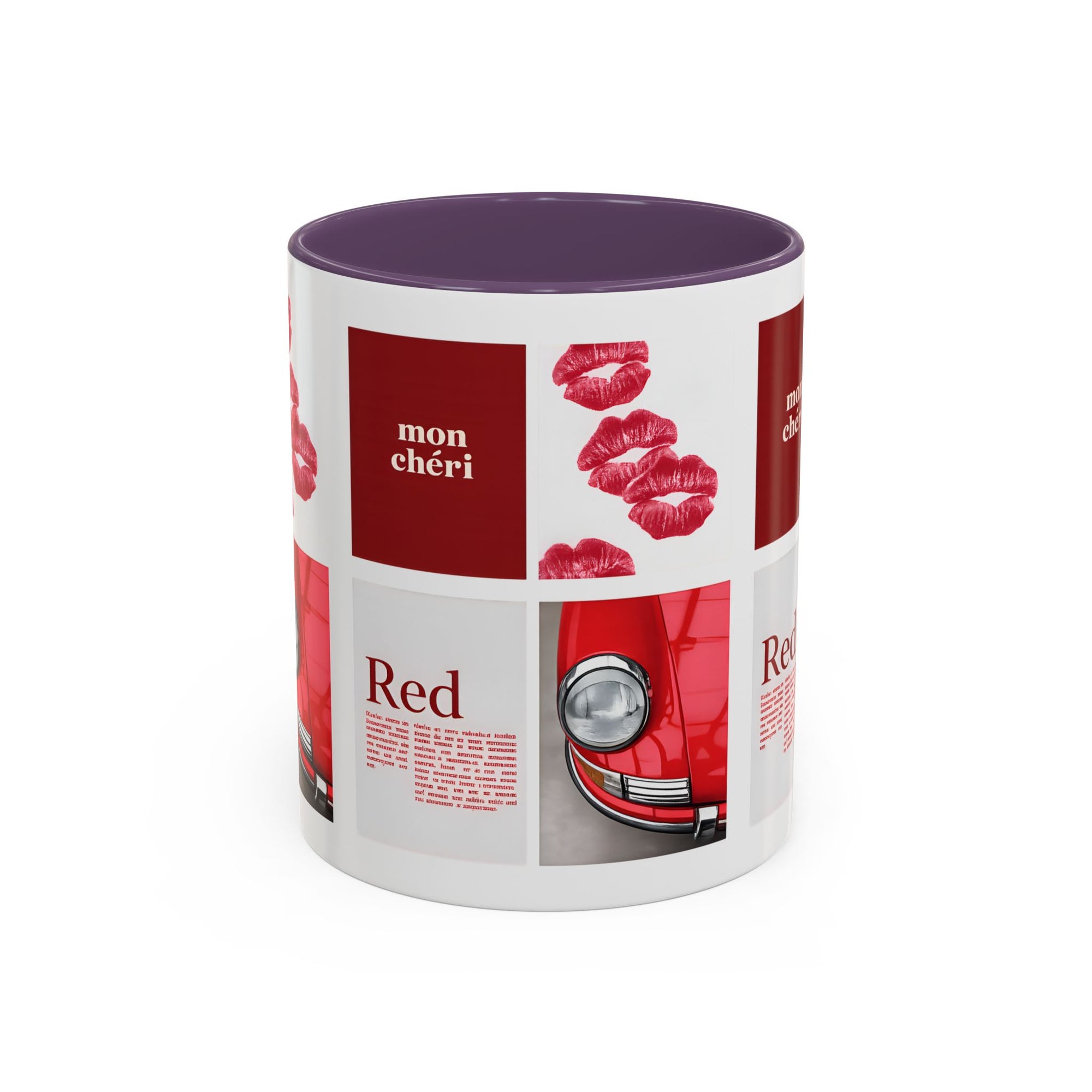 Retro Love Mug | Vintage Car & Lips Coffee Cup