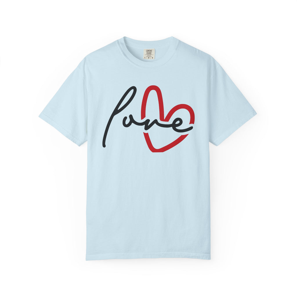 Love Script Heart T-Shirt, Minimalist Valentine's Tee