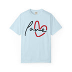 Love Script Heart T-Shirt, Minimalist Valentine's Tee