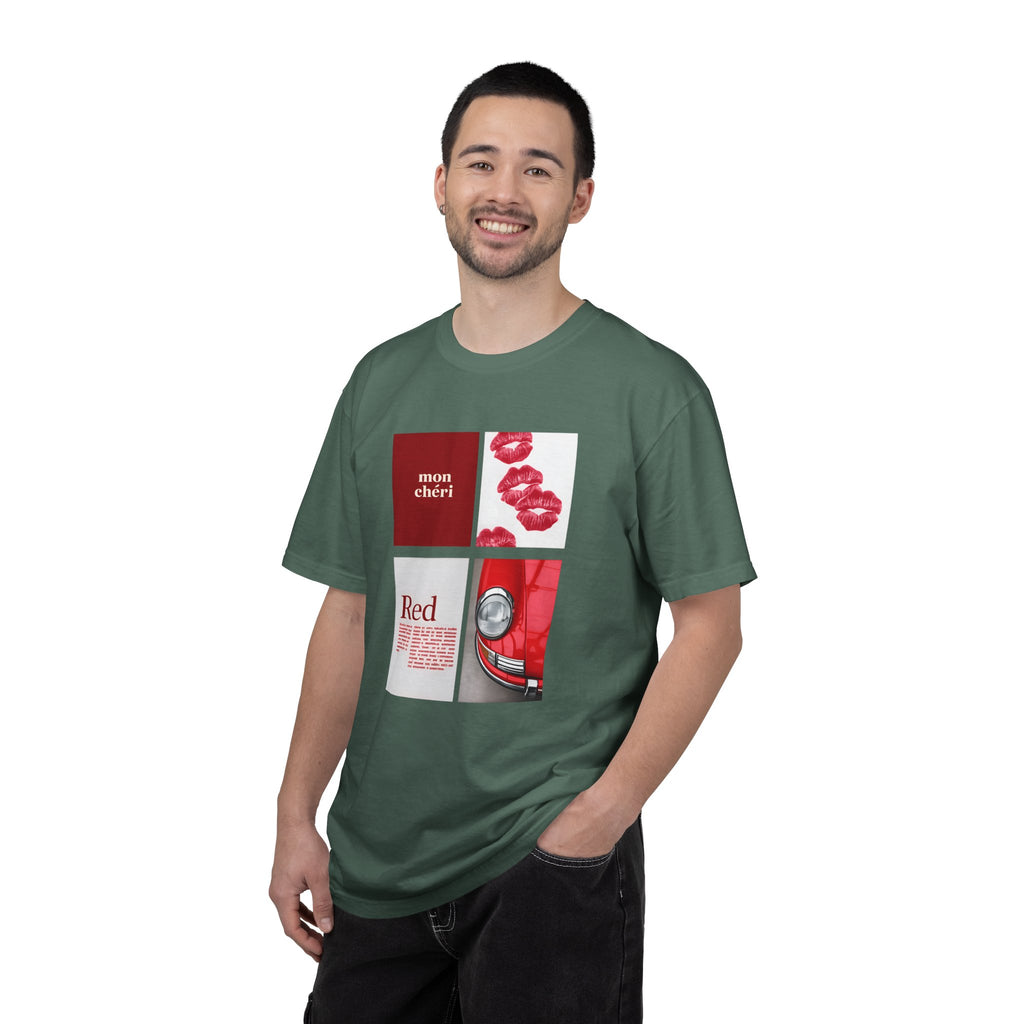 Cotton T-Shirt | Mon Chéri Aesthetic Kiss, Car Print