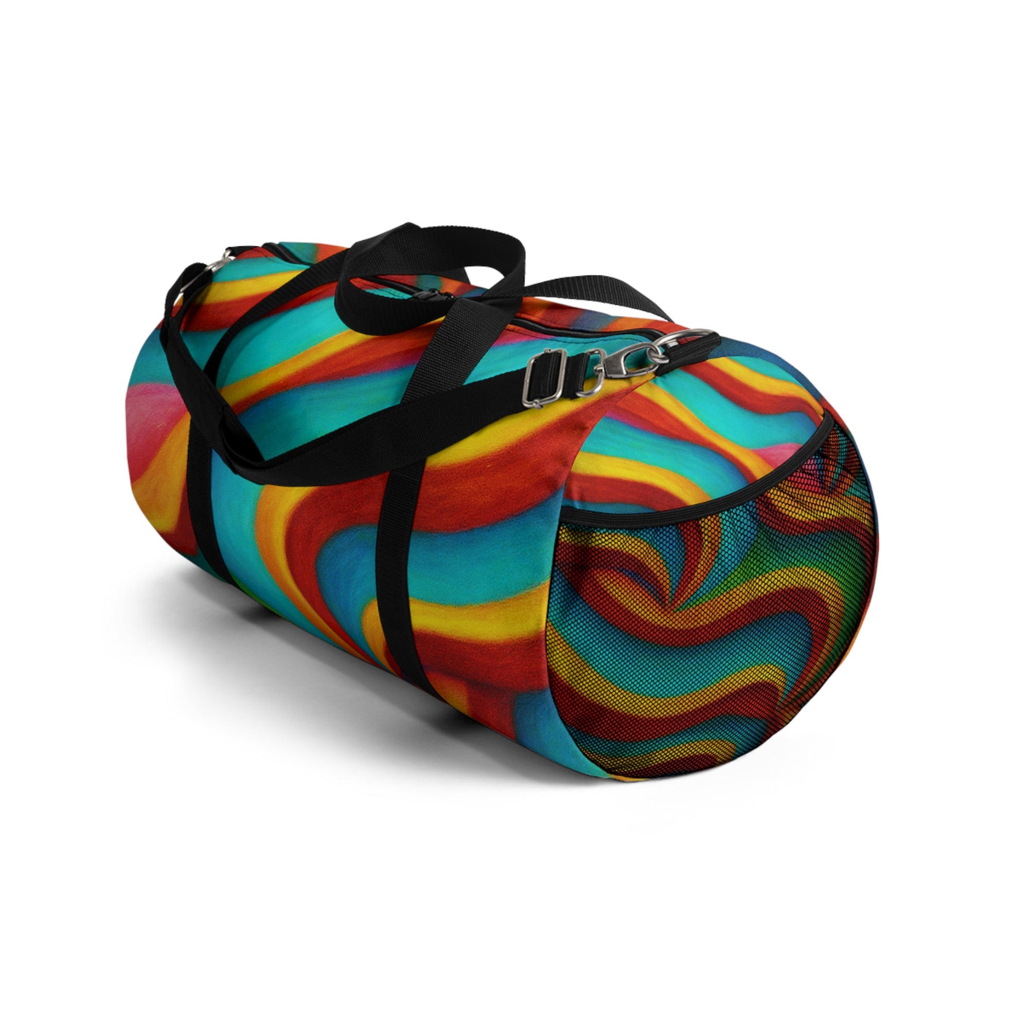 Retro Swirl Duffel Bag | Colorful Travel & Gym Weekender