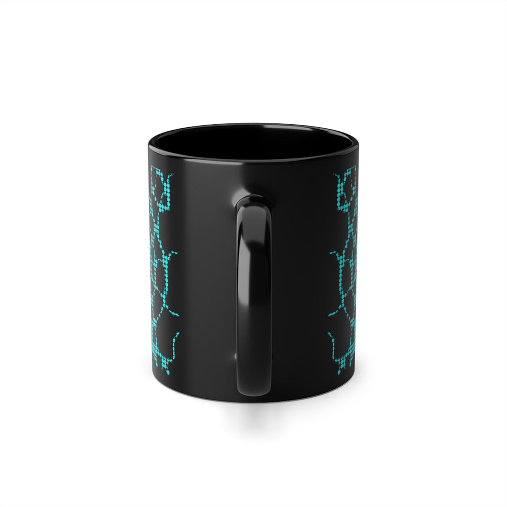 Cyber Tech Mug | Futuristic Black Coffee Cup | Gamer Desk Gift