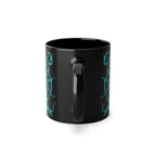 Cyber Tech Mug | Futuristic Black Coffee Cup | Gamer Desk Gift