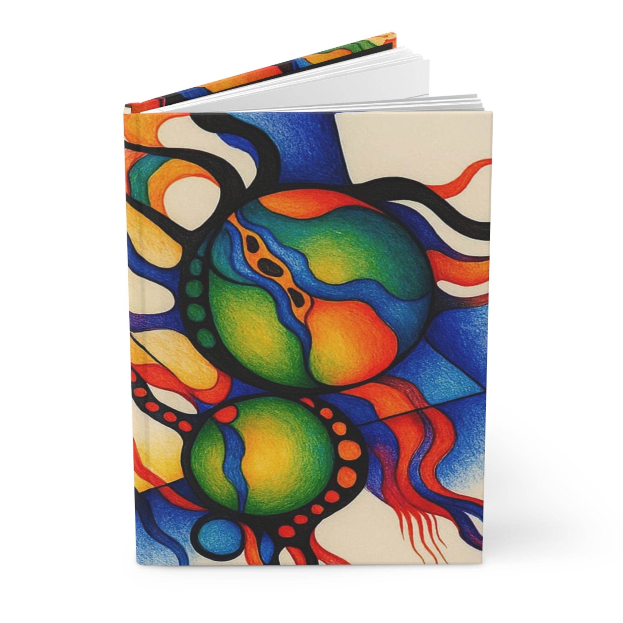 Abstract Color Shapes Notebook | Artistic Modern Journal Hardcover