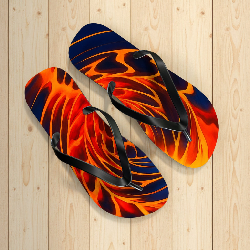 Flame Flip Flops | Colorful Summer Sandals | Beach Vacation Style