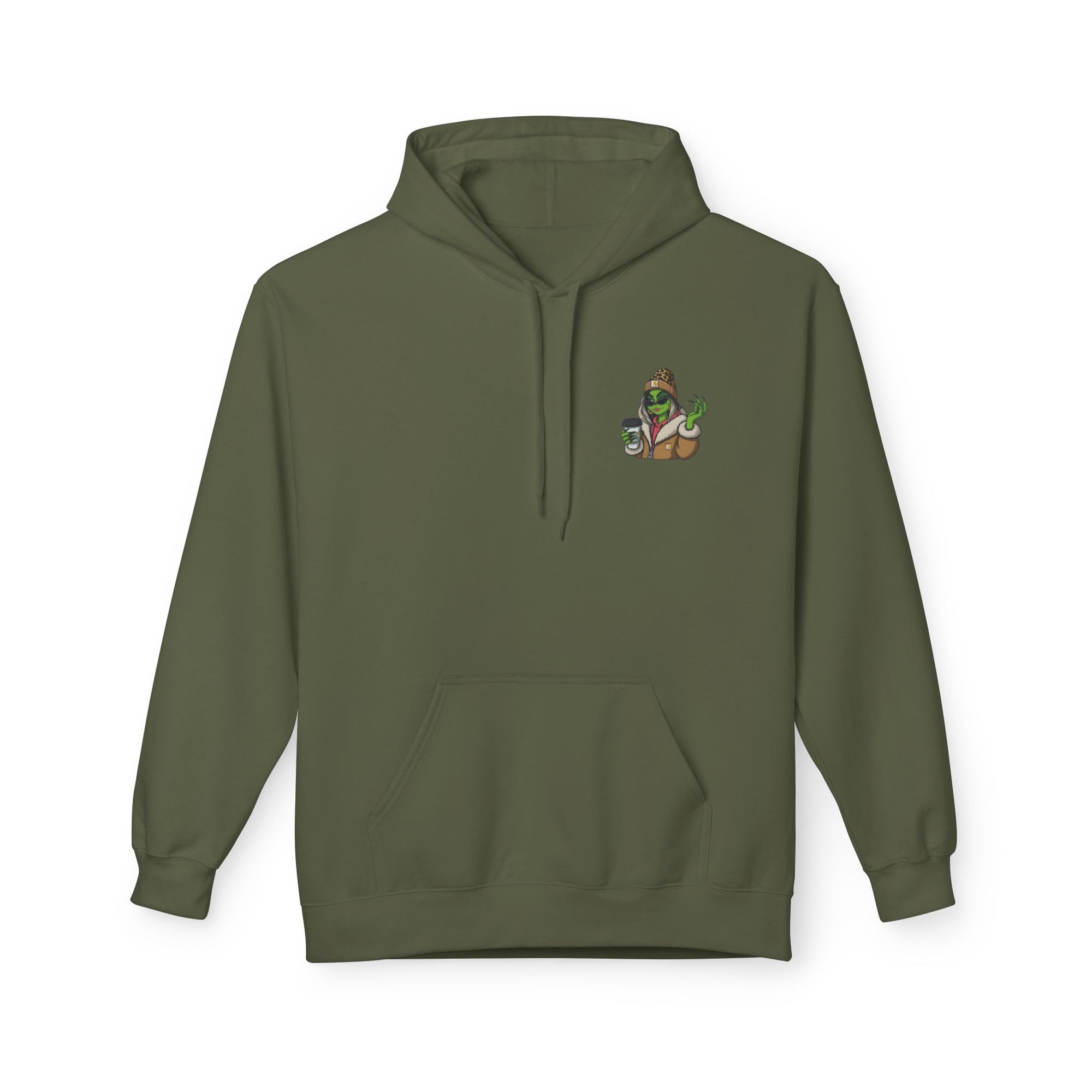 Grinch Girl Coffee Hoodie | Funny Christmas Sweatshirt