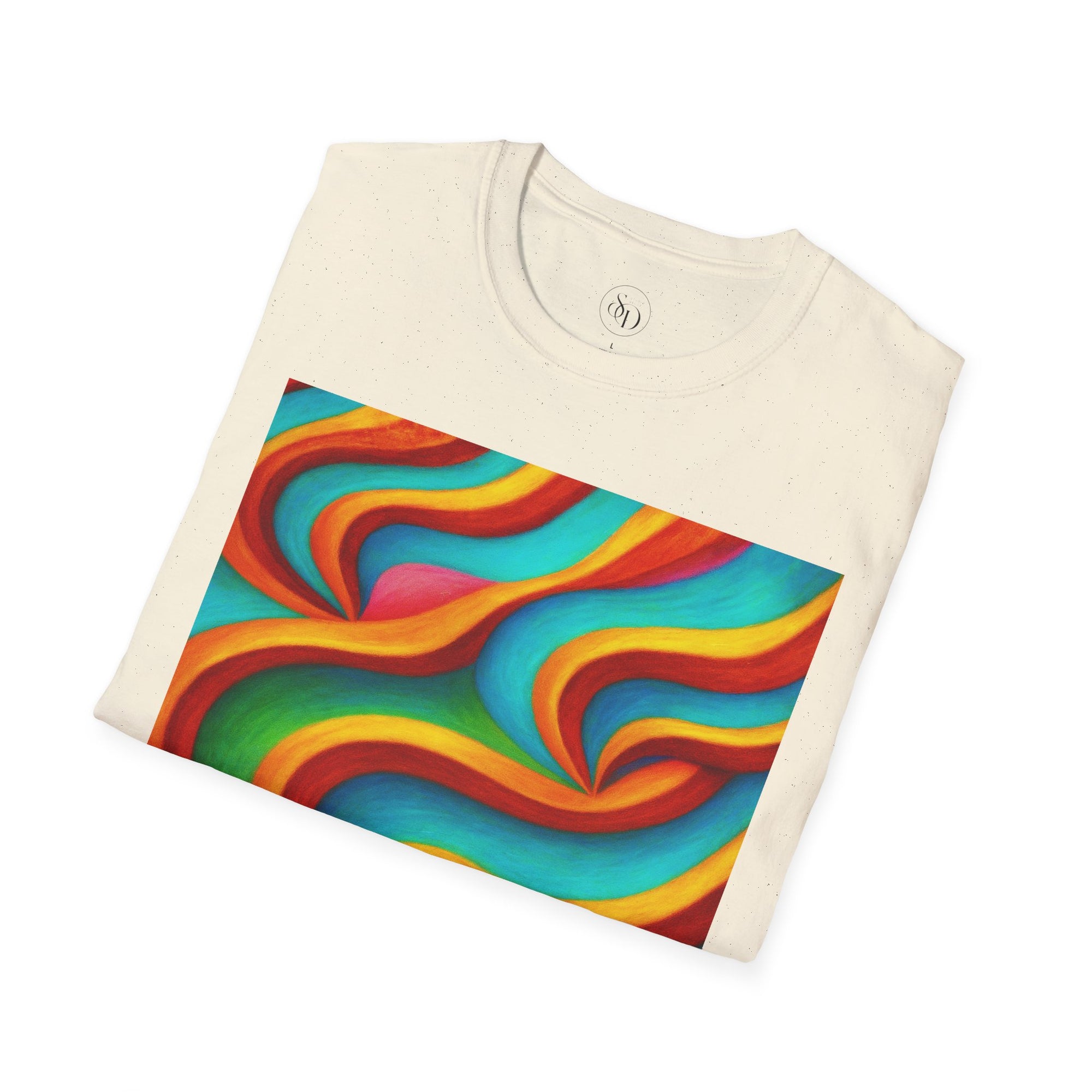 Colorful Swirl T-Shirt | Vibrant Retro Wave Tee