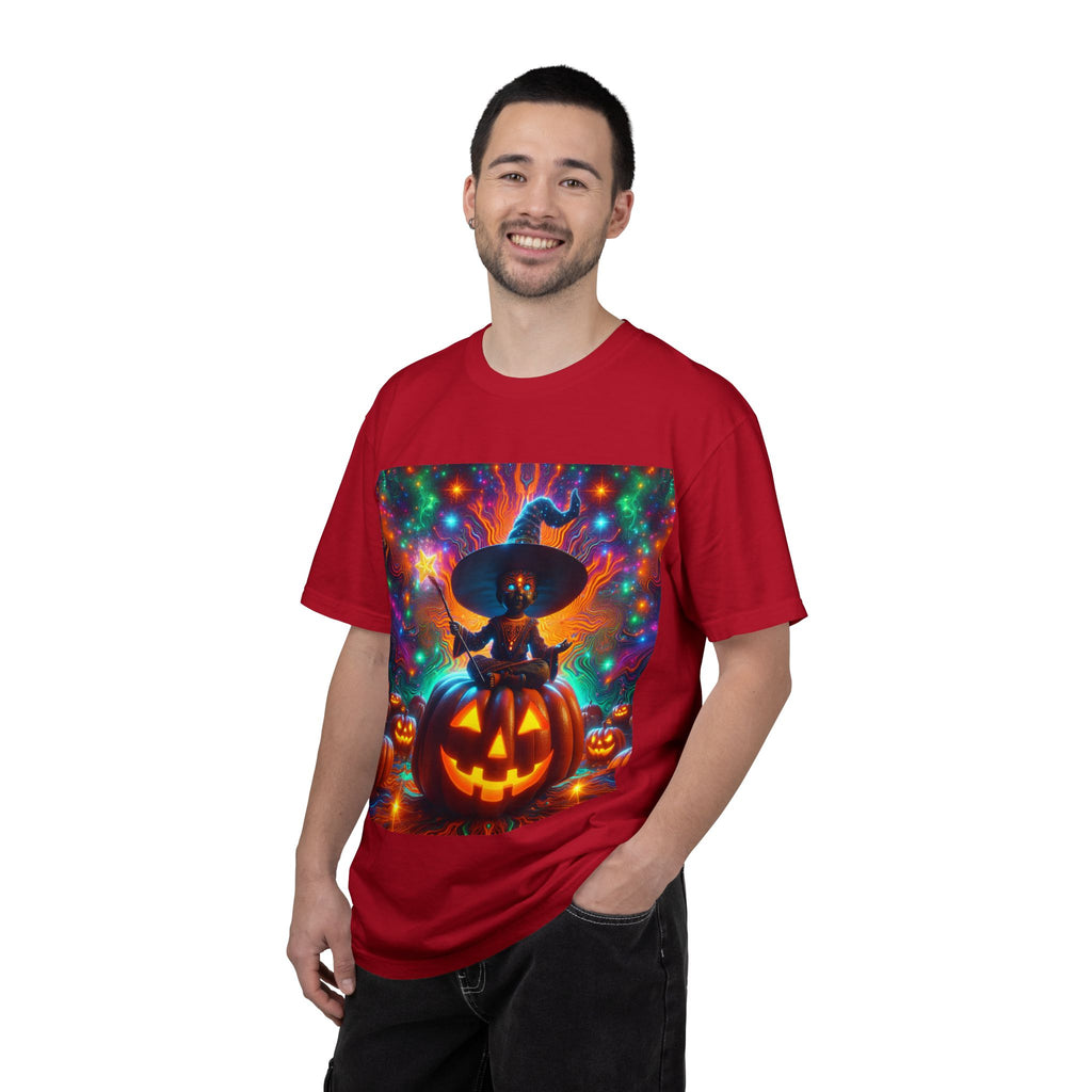 Vibrant Halloween Witch T-shirt, Unisex Casual Tee for Fall, Trick or Treat Gift, Spooky Party Wear, Witchy Style Clothing