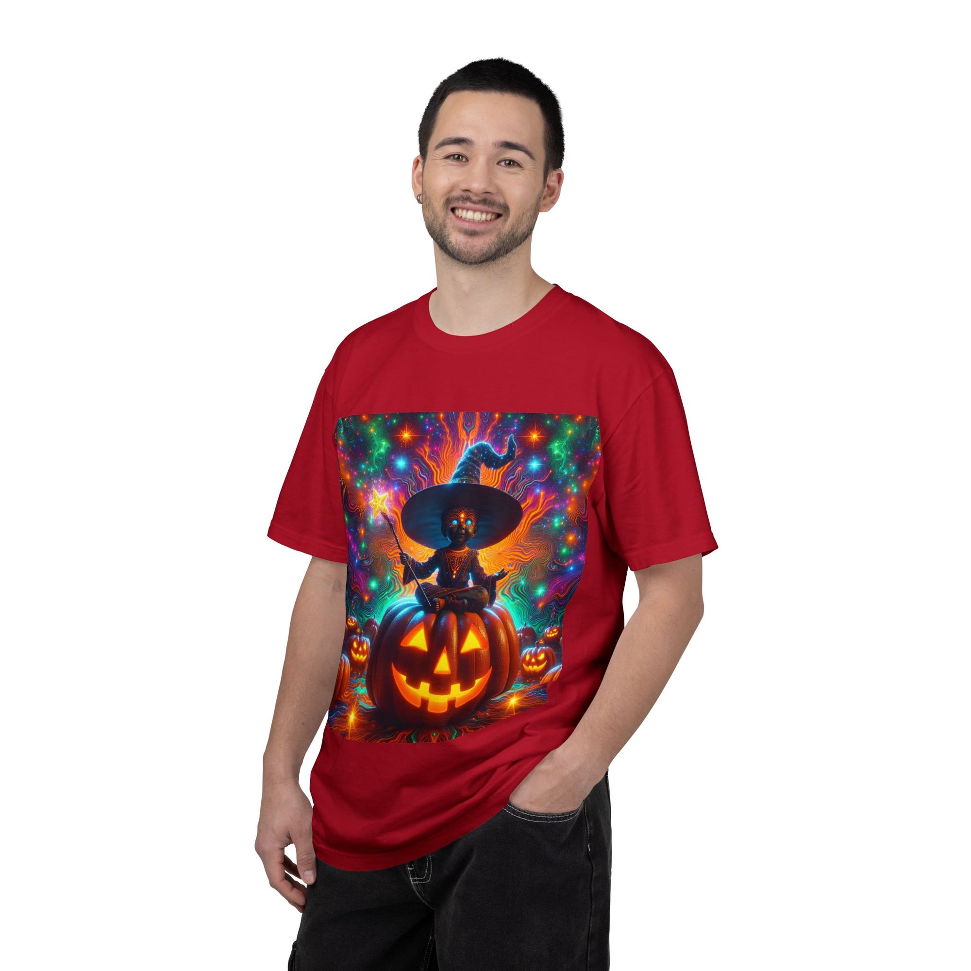 Vibrant Halloween Witch T-shirt, Unisex Casual Tee for Fall, Trick or Treat Gift, Spooky Party Wear, Witchy Style Clothing