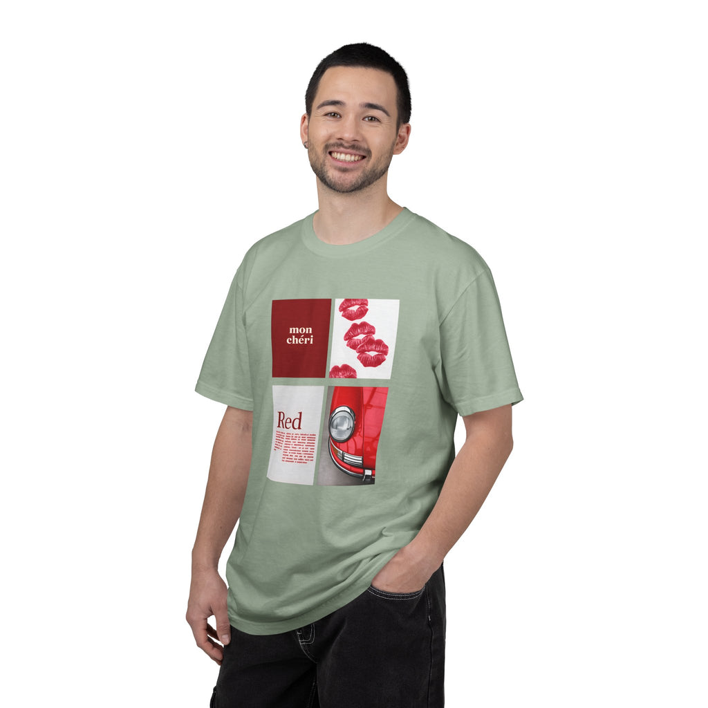 Cotton T-Shirt | Mon Chéri Aesthetic Kiss, Car Print