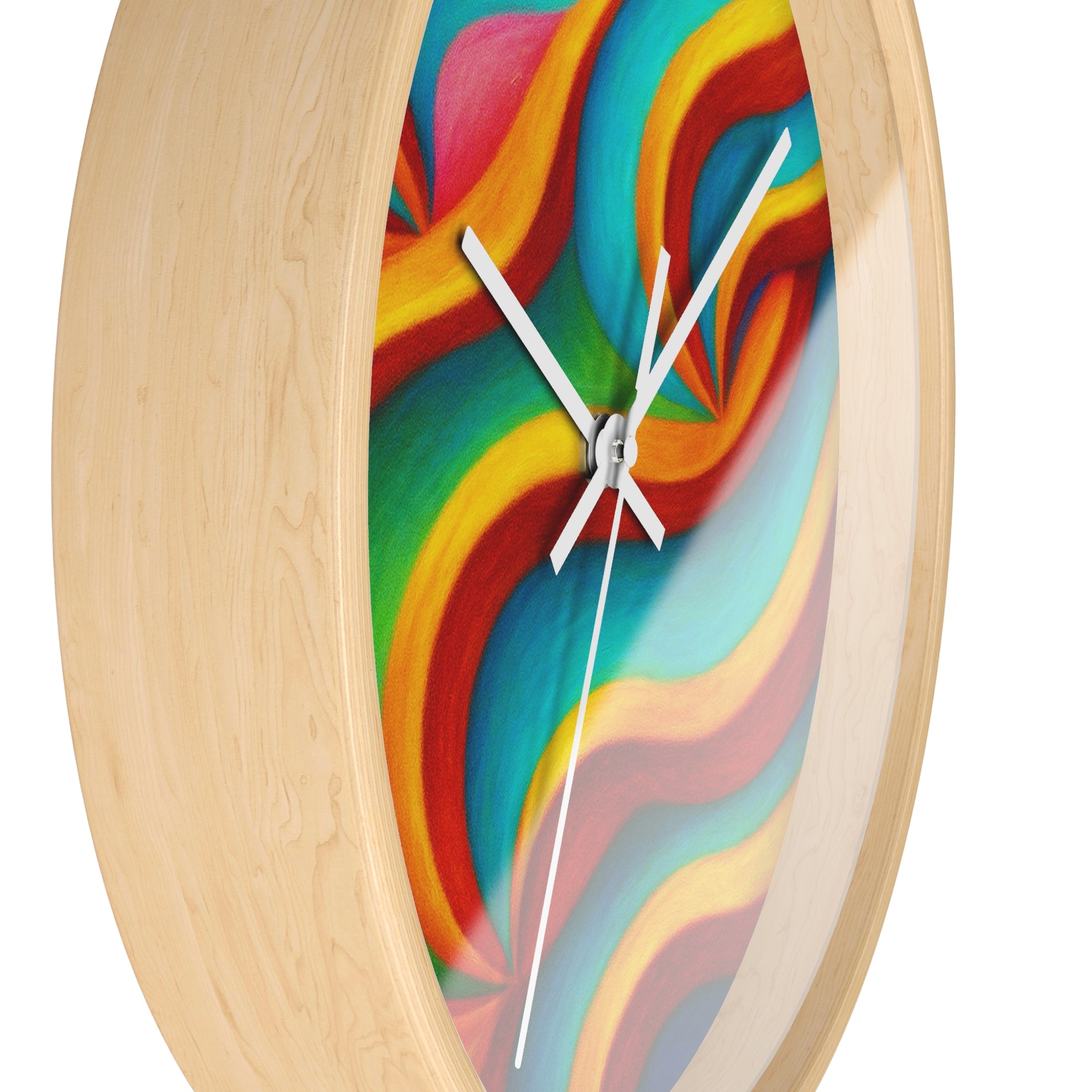 Colorful Wall Clock | Modern Rainbow Clock | Silent Home Decor