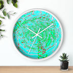 Green Abstract Wall Clock | Modern Silent Clock