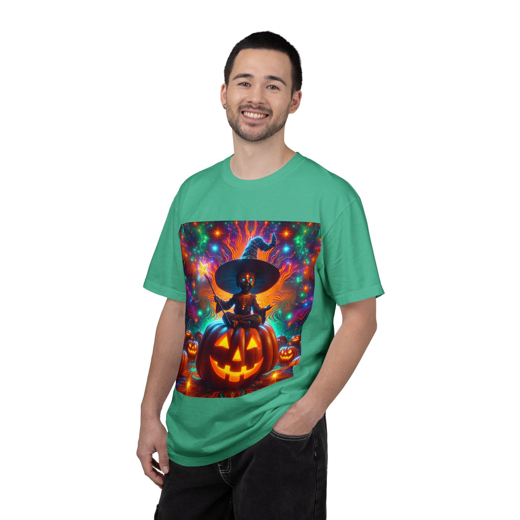 Vibrant Halloween Witch T-shirt, Unisex Casual Tee for Fall, Trick or Treat Gift, Spooky Party Wear, Witchy Style Clothing