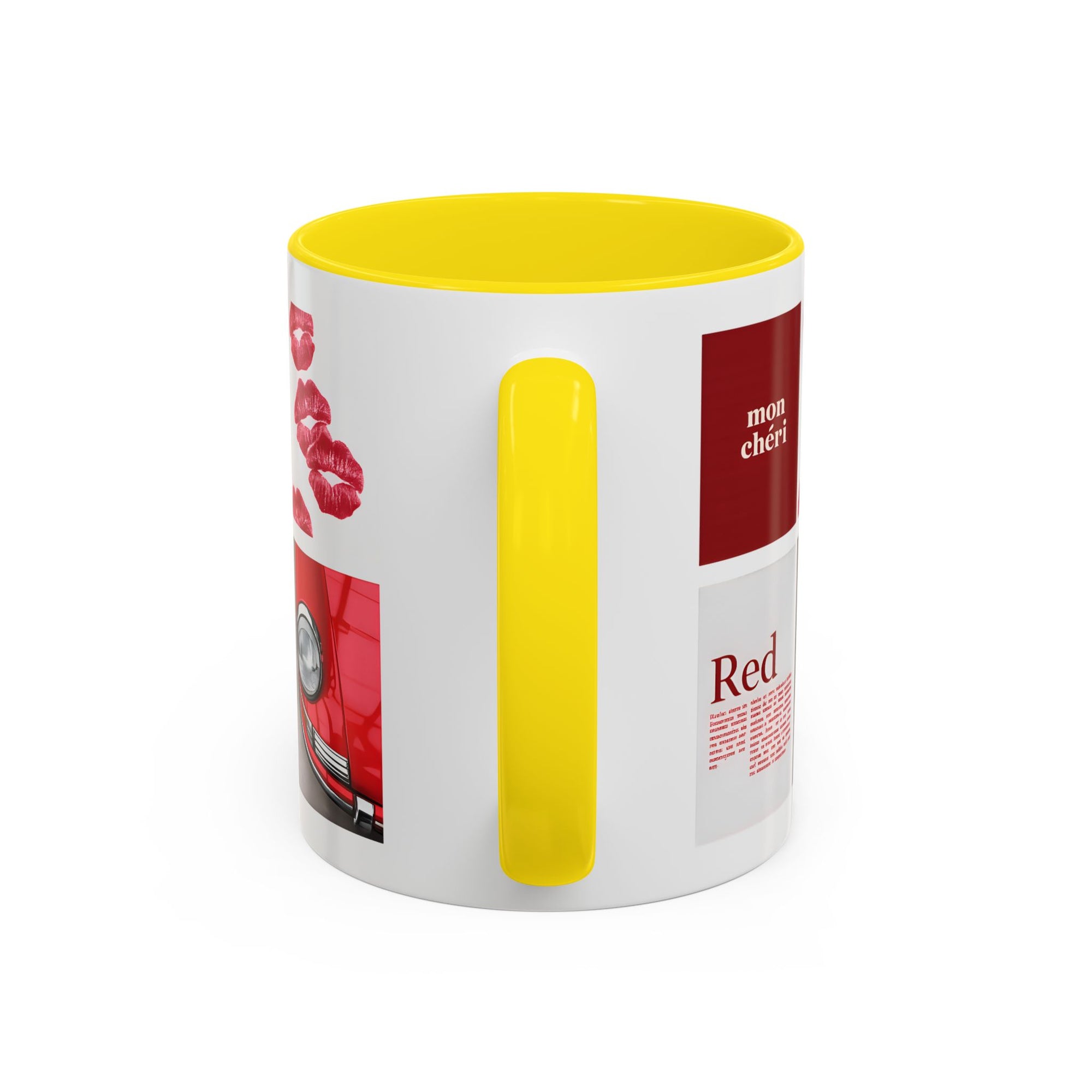 Retro Love Mug | Vintage Car & Lips Coffee Cup