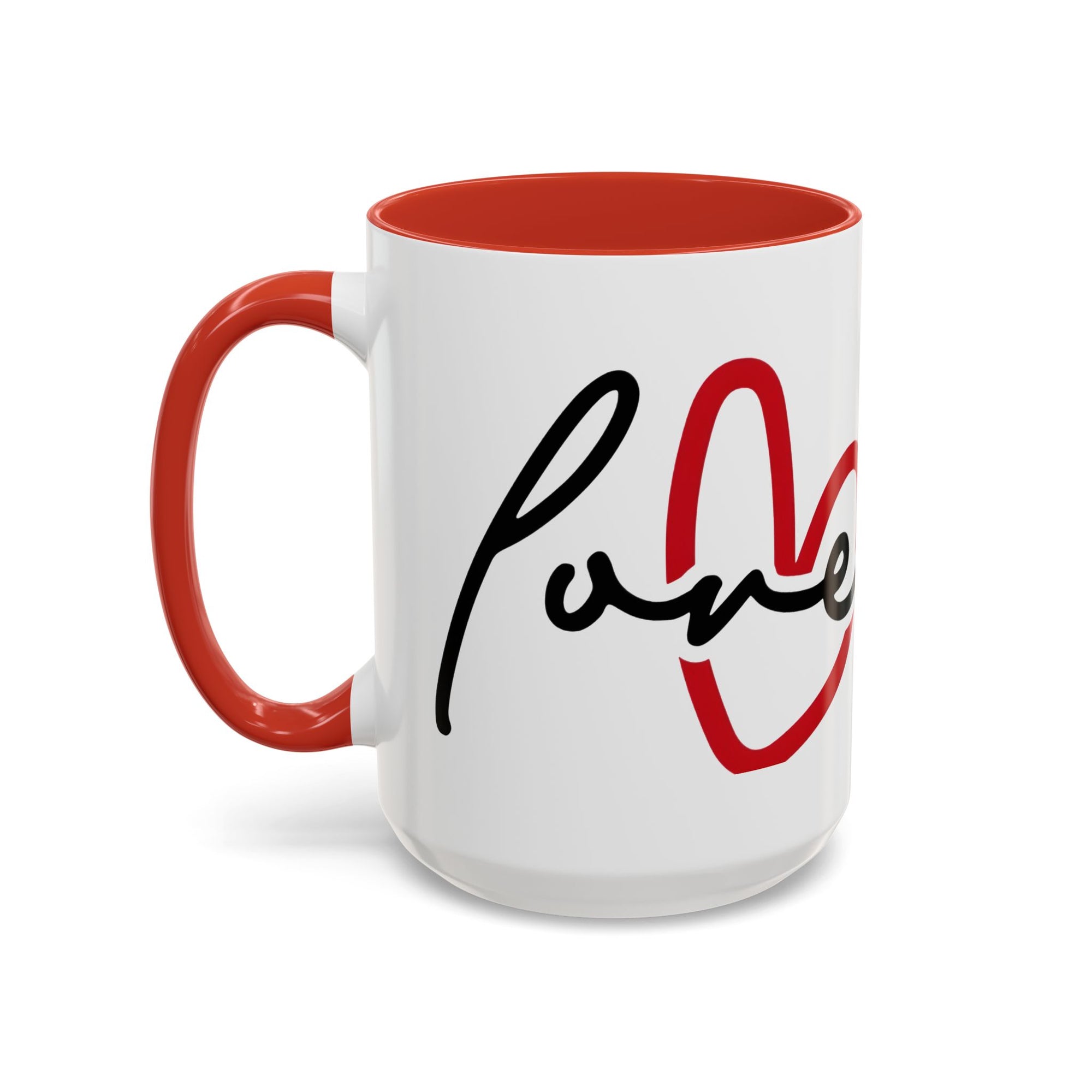 Romantic Love Mug | Heart Script Coffee Cup