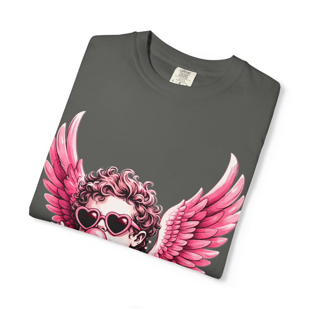 Pink Cherub Angel bubblegum sunglasses T-Shirt | Cupid winged baby graphic