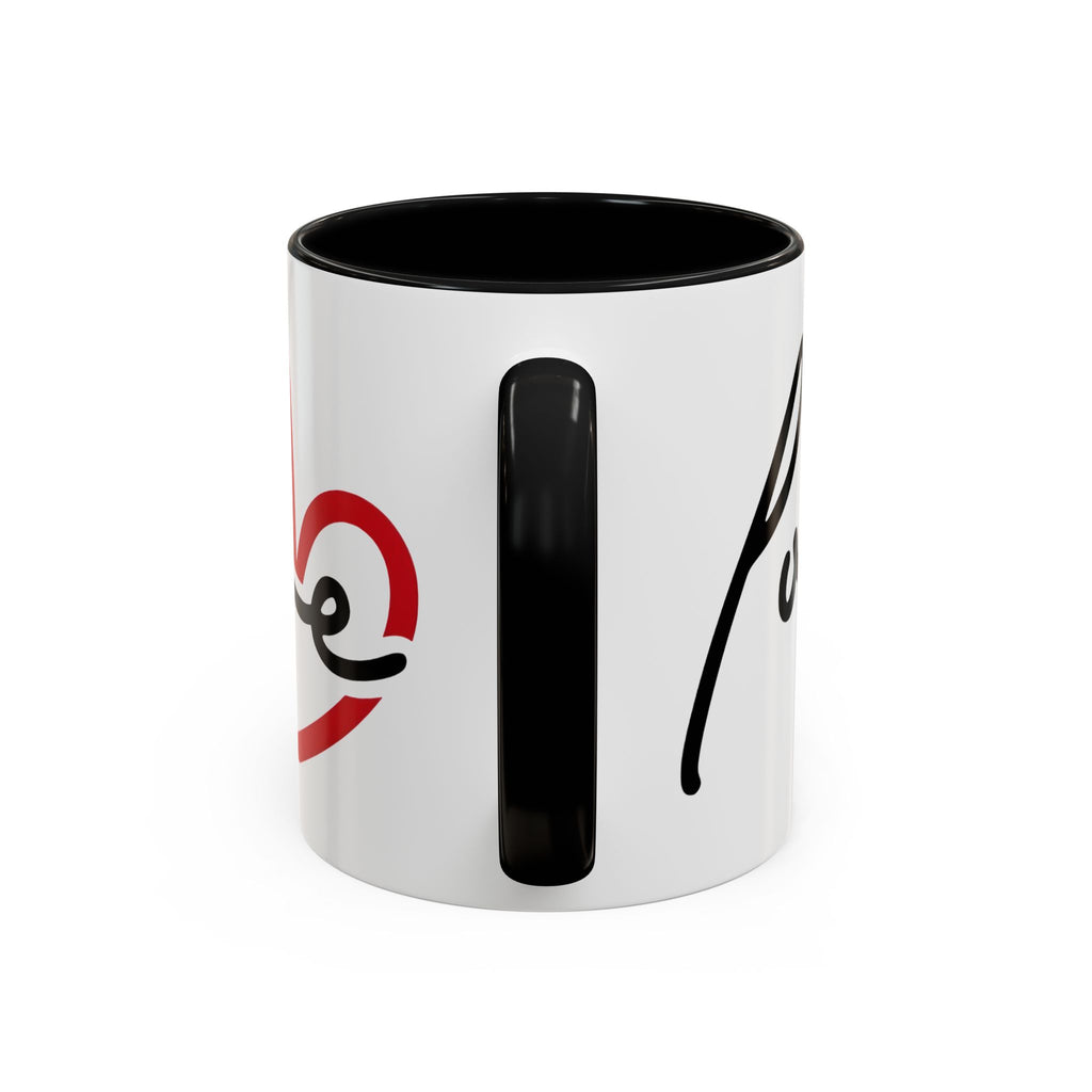 Romantic Love Mug | Heart Script Coffee Cup