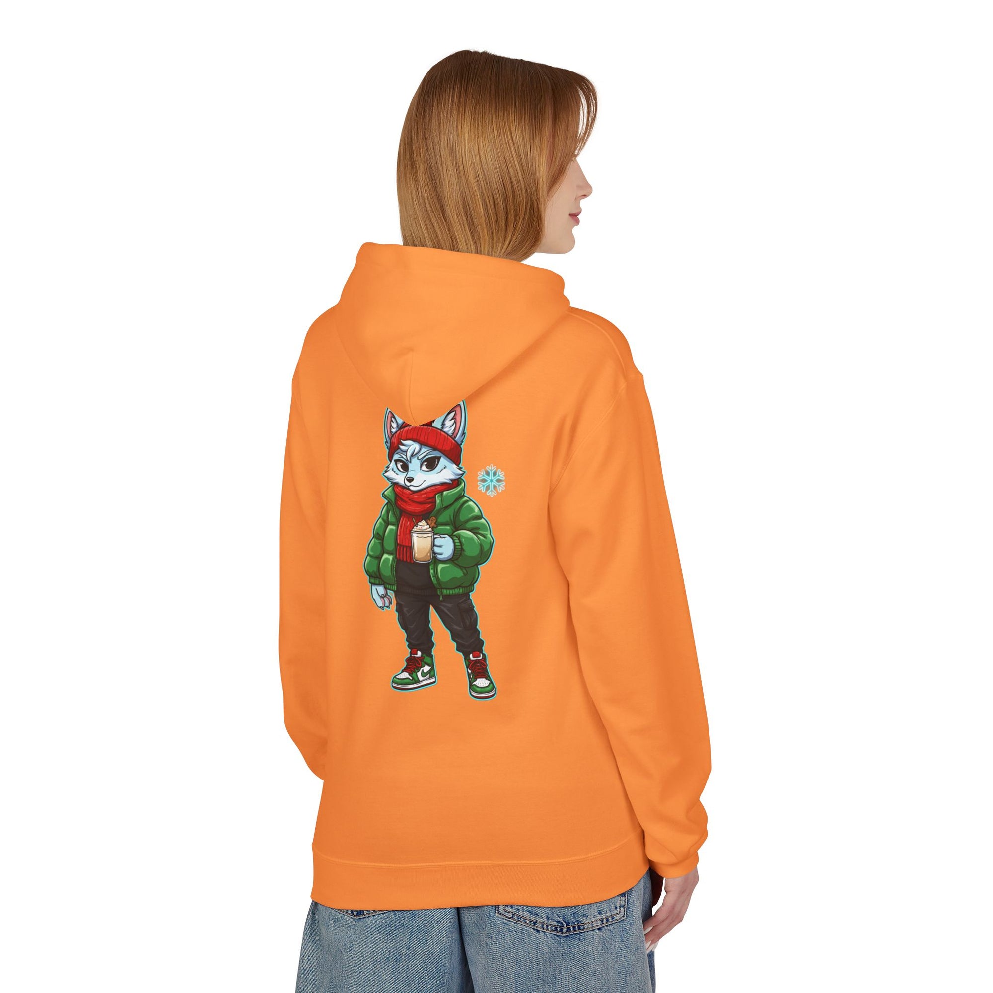 Cool Fox Character Hoodie | Cool Cyber Wolf Christmas Hoodie | Unique Gamer Gift