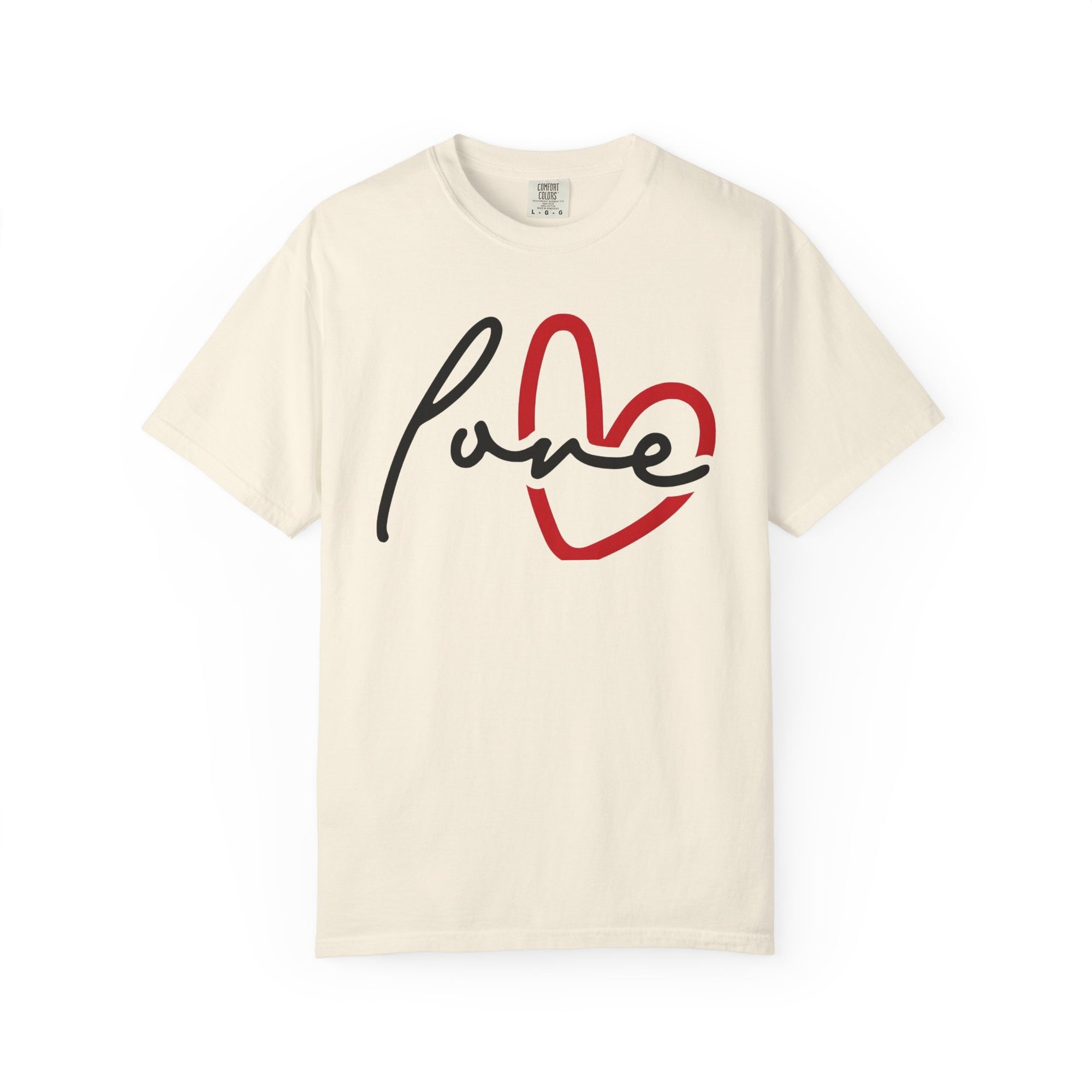 Love Script Heart T-Shirt, Minimalist Valentine's Tee