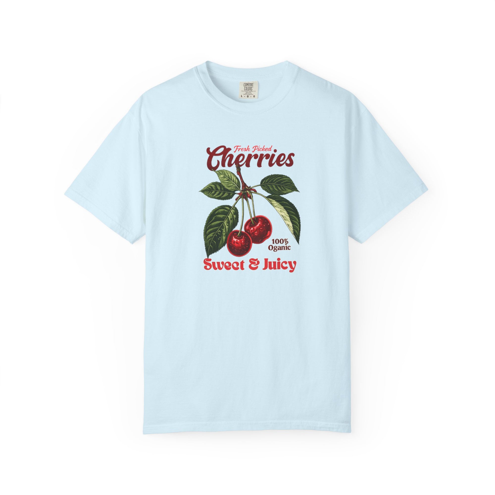 Cherry Vintage Tee — "Fresh Picked Cherries: Sweet & Juicy" Graphic T-Shirt