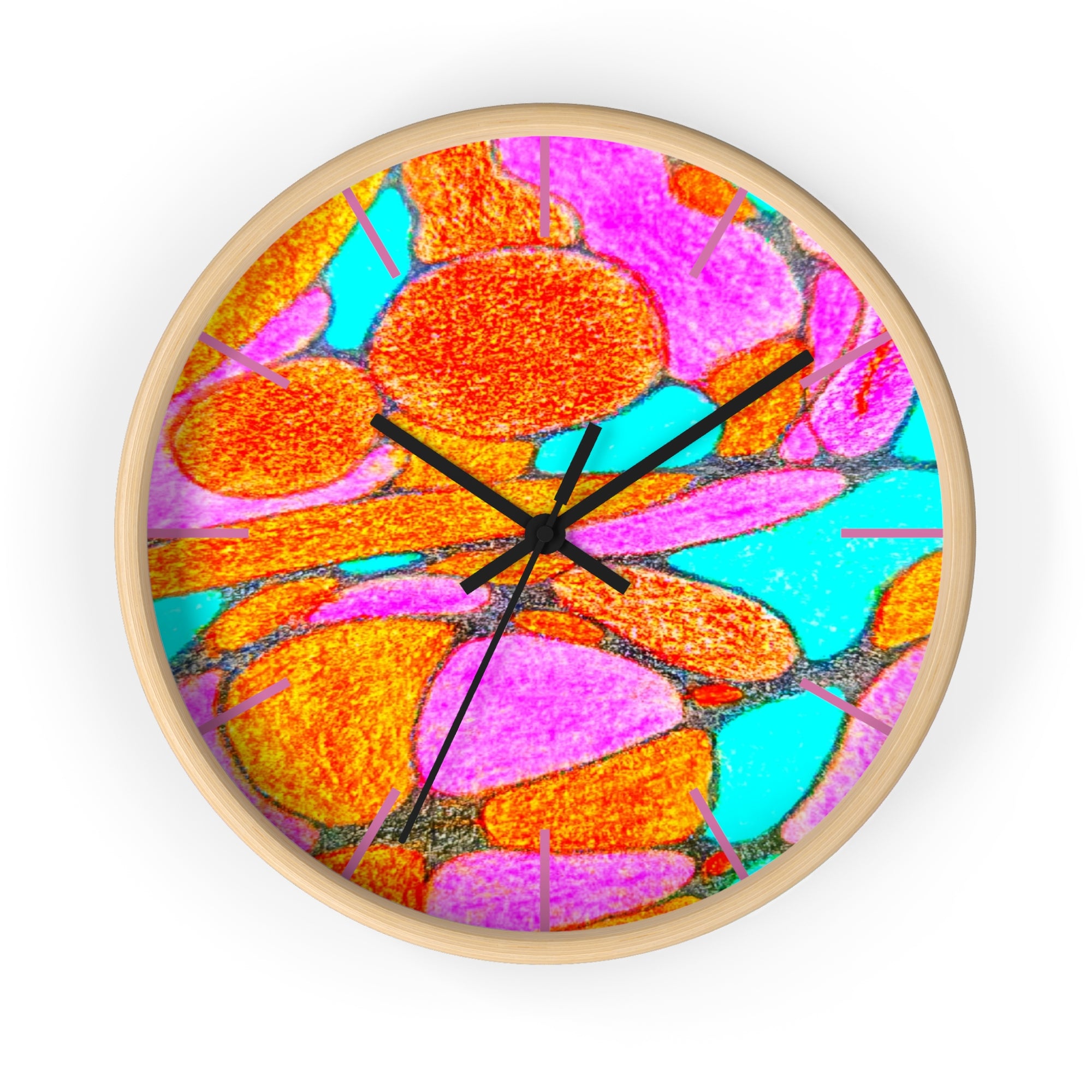 Modern Geometric Wall Clock | Colorful Pop Art Clock | Home Decor