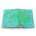 Mint Abstract Swirl Notebook | Aesthetic Marble Journal Hardcover
