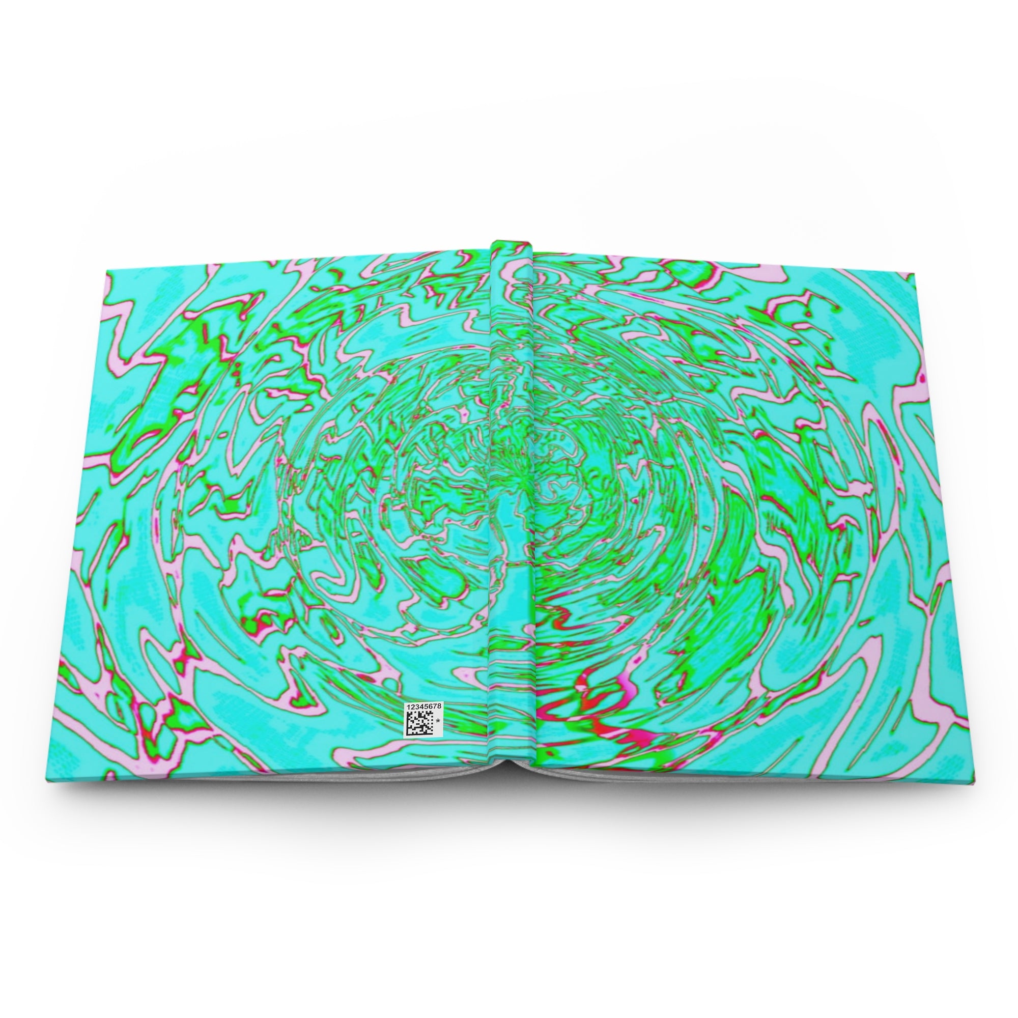 Mint Abstract Swirl Notebook | Aesthetic Marble Journal Hardcover
