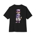 Cat Streetwear Tee — Cool Cat Graphic Oversized Boxy T‑Shirt