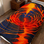 Abstract Spiral Plush Blanket | Cozy Velveteen Throw | Modern Home Decor