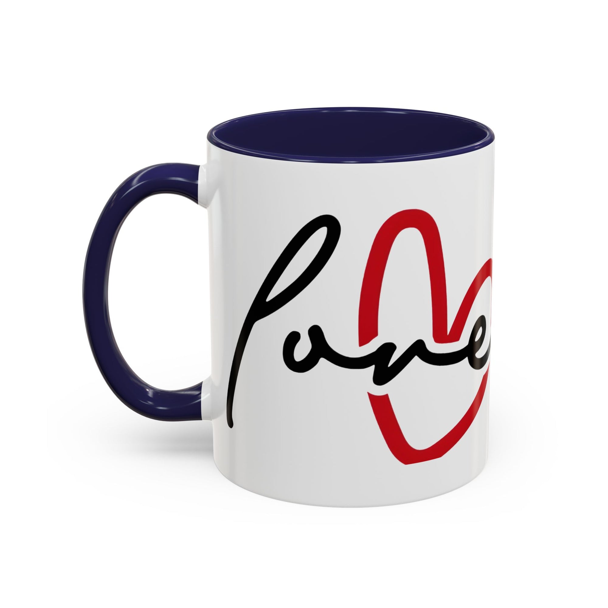 Romantic Love Mug | Heart Script Coffee Cup