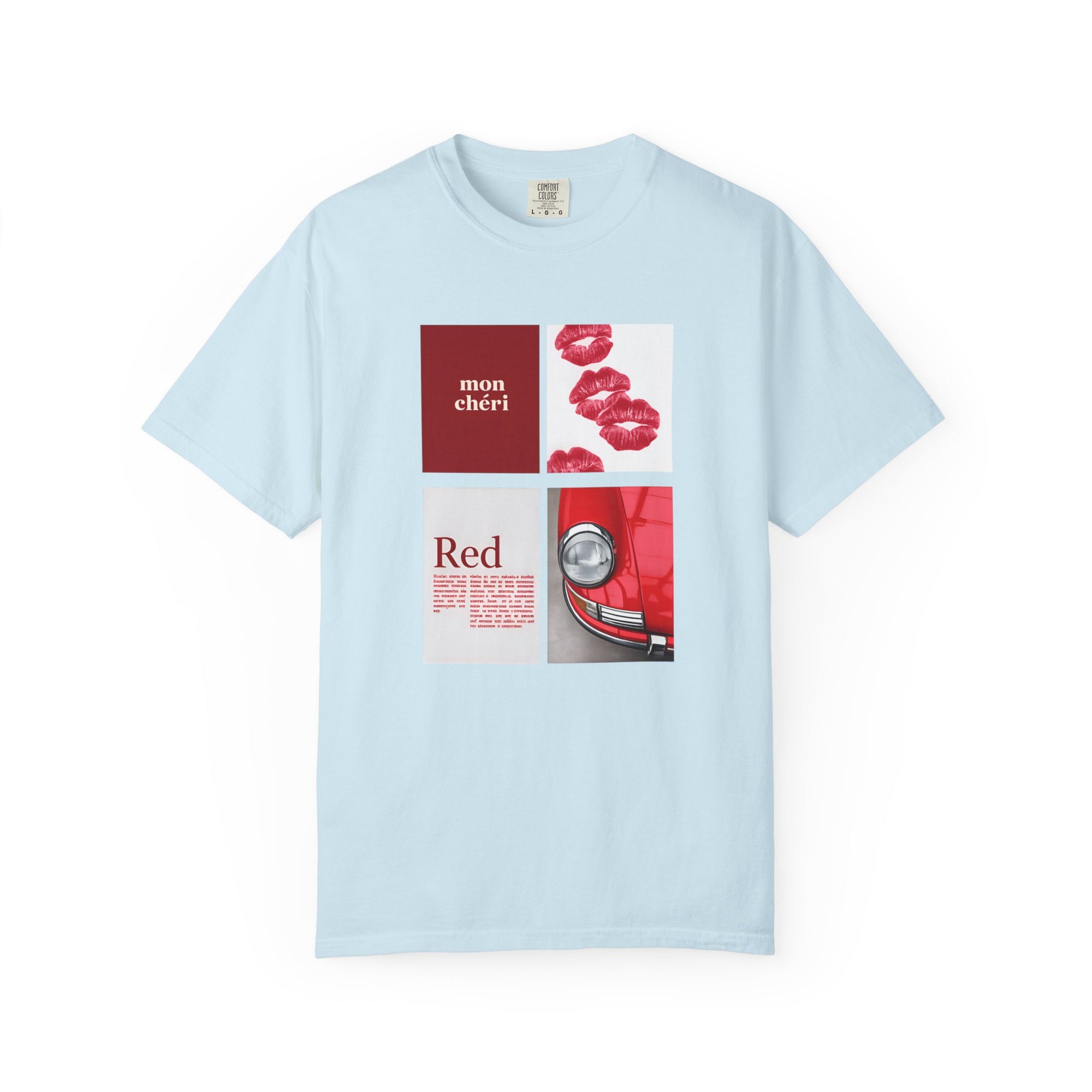 Cotton T-Shirt | Mon Chéri Aesthetic Kiss, Car Print